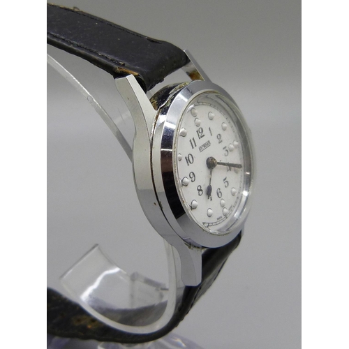 1052 - A HY Moser Braille wristwatch, Henry Moser, 1960's