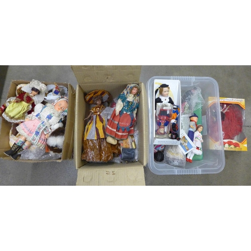 1136 - Three boxes of dolls in traditional dress **PLEASE NOTE THIS LOT IS NOT ELIGIBLE FOR POSTING AND PAC... 