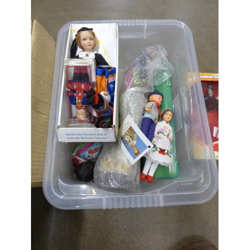 1136 - Three boxes of dolls in traditional dress **PLEASE NOTE THIS LOT IS NOT ELIGIBLE FOR POSTING AND PAC... 