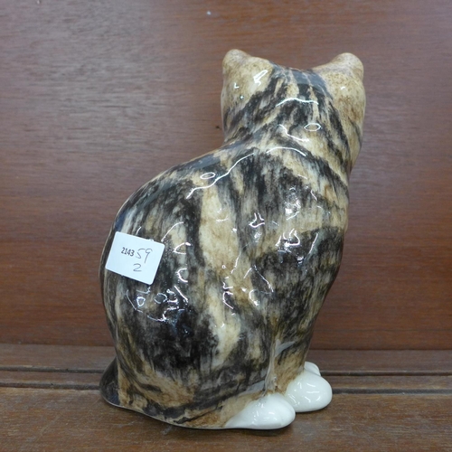 609 - A Winstanley cat, 23.5cm