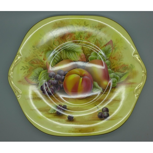 614 - An Aynsley Orchard Gold sandwich plate, 26.5cm