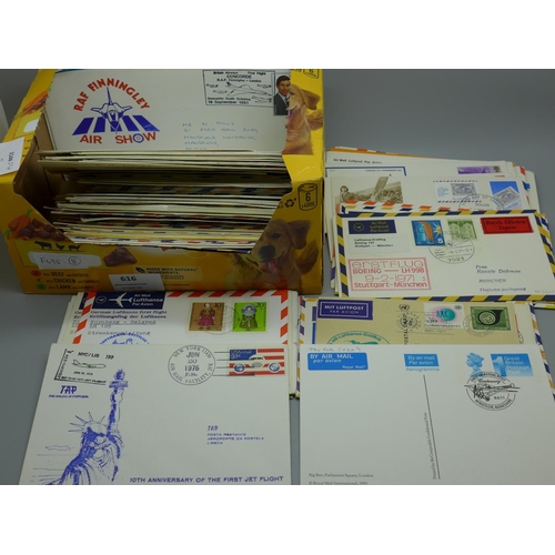 616 - A box of first-flight and other commemorative flight covers (120+)