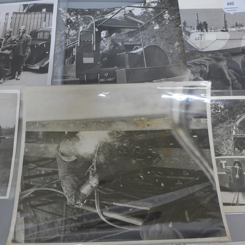642 - Six vintage gelatin silver prints; WWII woman at war, British propaganda photo journalism, 1939-1940... 