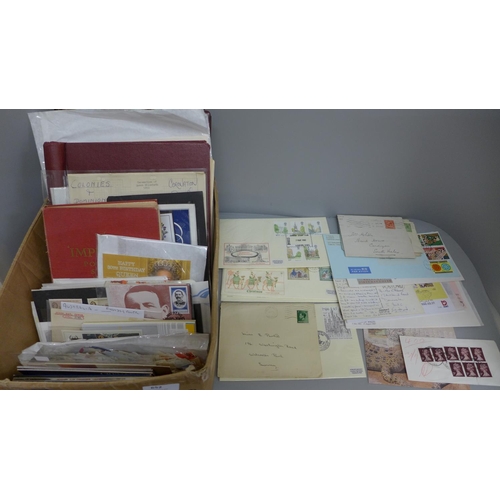 652 - A collection of stamp albums, covers, booklets, etc.