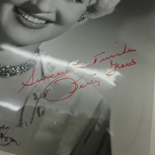 654 - A Betty Grable autographed photograph