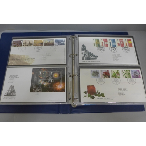 679 - An album of GB first day covers for the period January 2001 to November 2005, 76 typed address and b... 