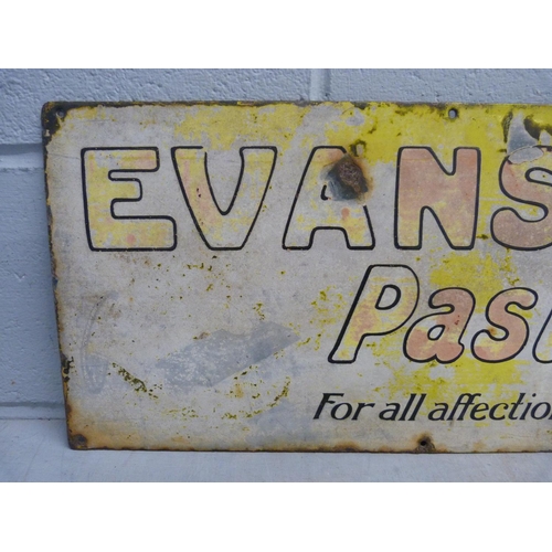 685 - An Evans' Pastilles enamel sign, 24