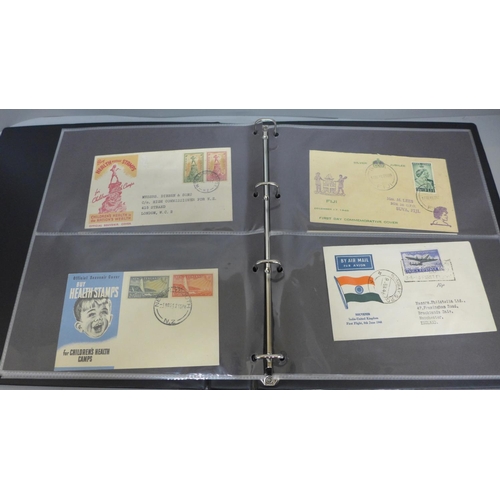 688 - Stamps - George VI commonwealth first day covers in album (48)