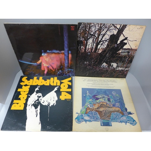 697 - Four Black Sabbath LP records including Paranoid