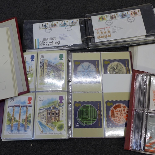 712 - A box of GB stamps, covers, etc.