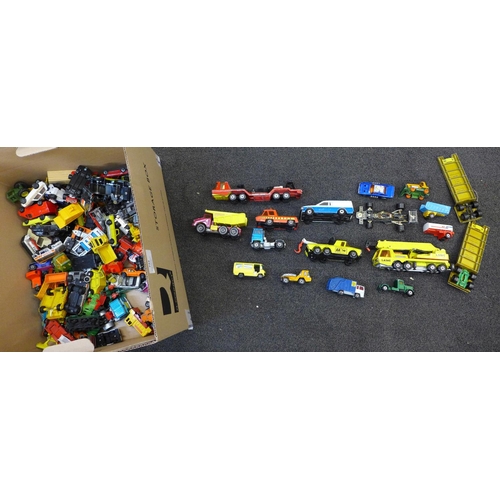 722 - Matchbox and Corgi die-cast model vehicles, playworn