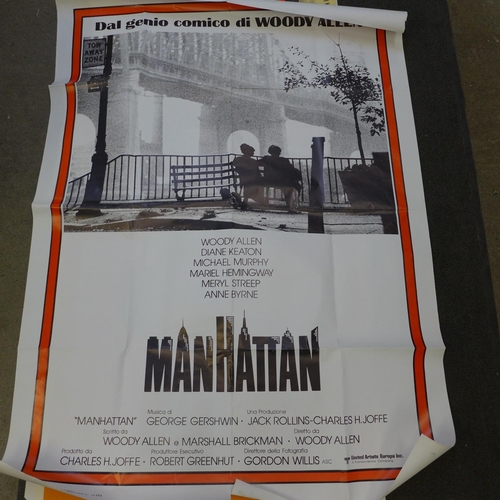 755 - Film posters French Connection II, Legions Last Patrol, April Love, Aristocats, Manhattan (5)