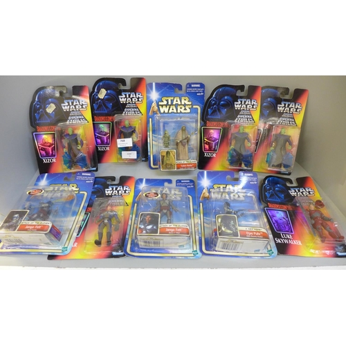 768 - Six Kenner Star Wars Shadows of the Empire figures and four Hasbro Star Wars figures, three Attack o... 