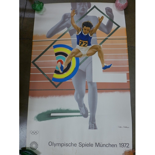 783 - An Olympics 1972 original advertising poster for Munich Olympic Games