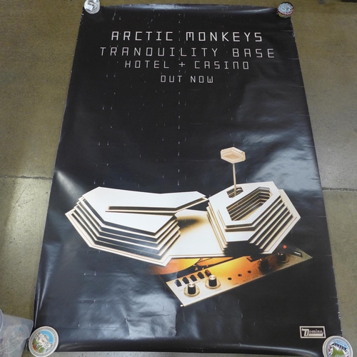 786 - Pop music; Love & Rockets Motorcycle poster, The Lords of the New Church and Artic Monkeys