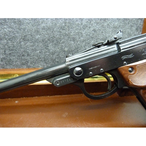 819 - A Walther LP Mod 53 0.177 calibre target shooting pistol, cased