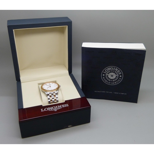 836 - A Longines wristwatch, boxed