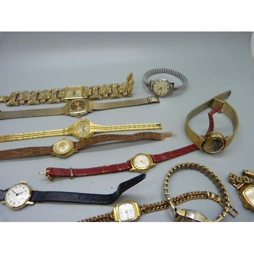 882 - A collection of lady's wristwatches