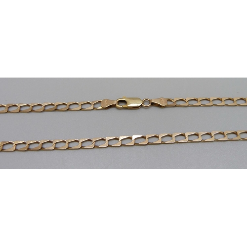 951 - A 9ct gold necklace, 8.5g, 52cm