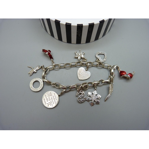 961 - A Thomas Sabo silver charm bracelet, boxed