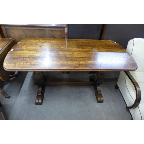 156 - An oak refectory table