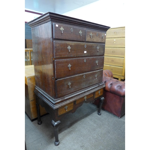 183 - A George II oak chest on stand