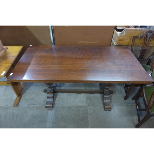 199 - An oak refectory table