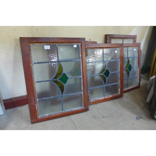 268b - A set of five early 20th Century stained glass windows