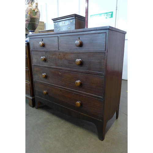 50 - A Regency mahogany chest of drawers