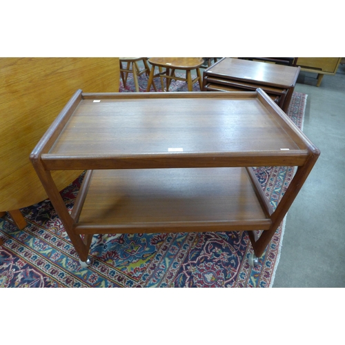 65 - A Danish Kubus teak cocktail trolley, designed by Georg Jensen