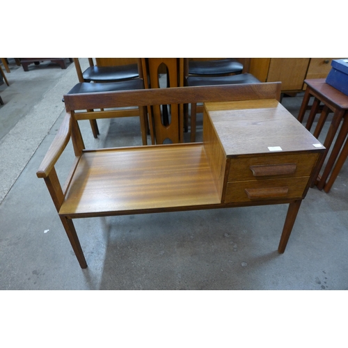 72 - A Chippy Heath teak telephone seat