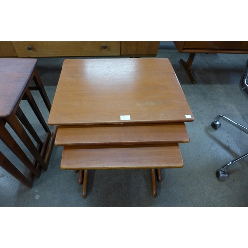 75 - A teak nest of tables