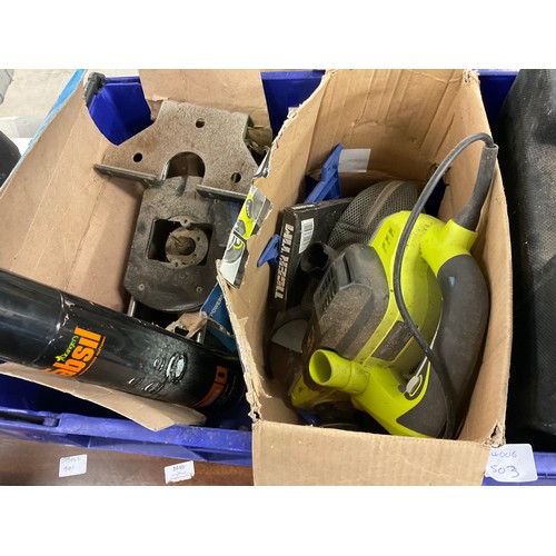 2264 - Ryobi electric planer, Powerbase 1200W plunge router and Black & Decker heat gun