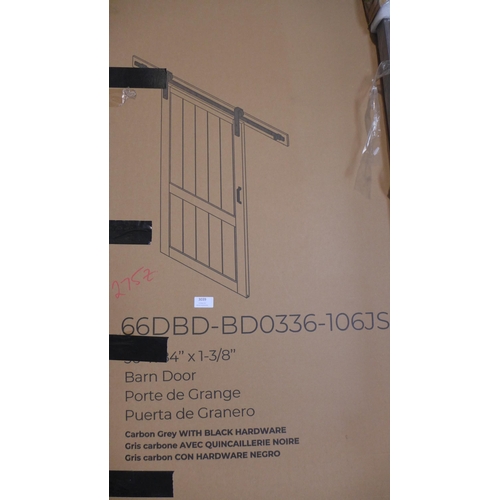 3028 - Ove Decors Homestead Sliding Interior Barn Door in Carbon Grey Wood (66DBD-BD0336-106JS), Original R... 