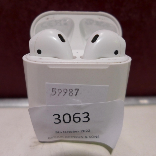 3063 - Airpods (2nd gen) * This lot is subject to VAT