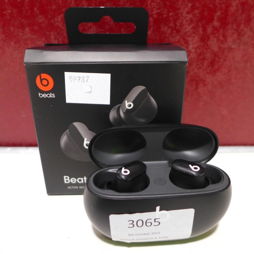 3065 - Beats Studio Buds Black  MJ4X3ZM/A  (265-23) *This lot is subject to VAT