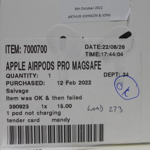3079 - Apple Airpods Pro Magsafe, original RRP £164.99 + VAT (273-32) * This lot is subject to VAT