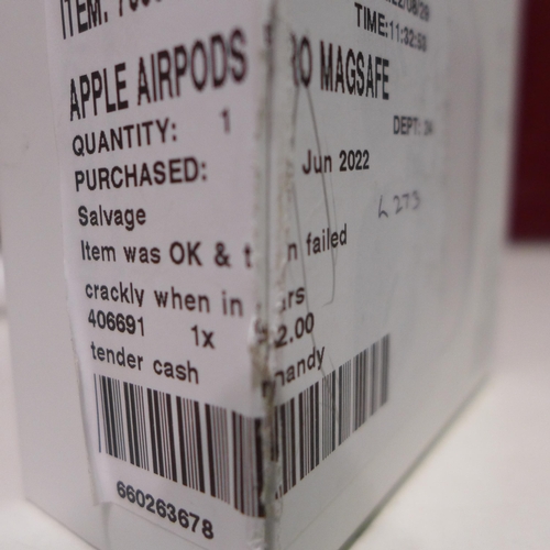 3080 - Apple Airpods Pro Magsafe, original RRP £164.99 + VAT (273-32) * This lot is subject to VAT
