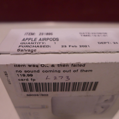 3081 - Apple Airpods, original RRP £119.99 + VAT (273-1) * This lot is subject to VAT