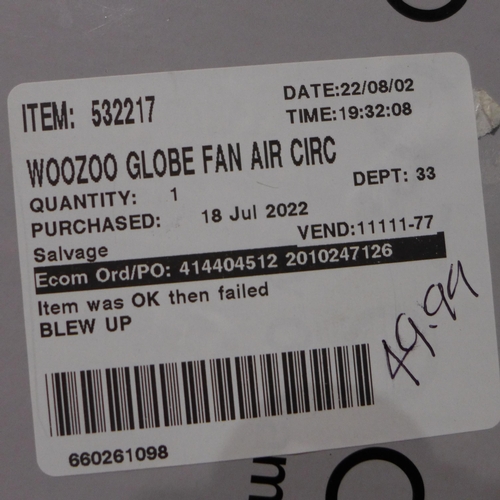 3098 - Iris Woozoo Desk Fan (265-256) *This lot is subject to VAT