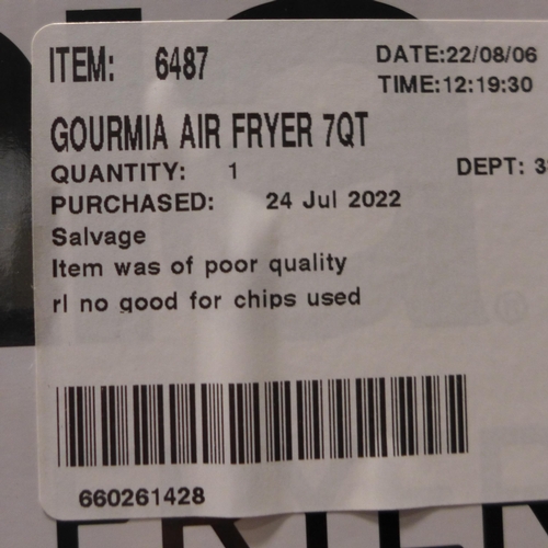 3100 - Gourmia Air Fryer 7QT (265-265) *This lot is subject to VAT