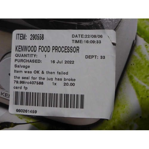 3102 - Kenwood Food Processor Multipro (265-273) *This lot is subject to VAT