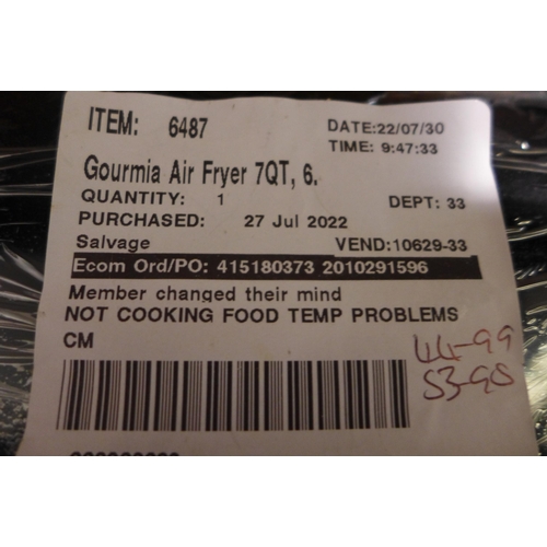 3109 - Gourmia Air Fryer 7QT (265-235) *This lot is subject to VAT