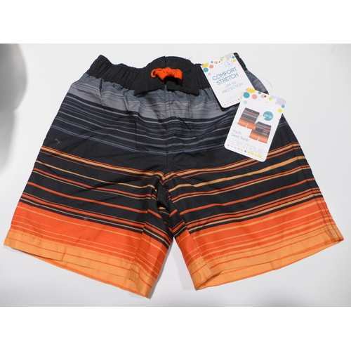 3127 - Boy's stripe panel sunset - Saint Eve swim shorts, mixed sizes * this lot is subject to VAT