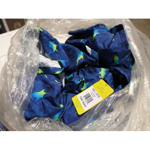 3130 - Boy's navy printed Saint Eve swim shorts, various sizes * this lot is subject to VAT