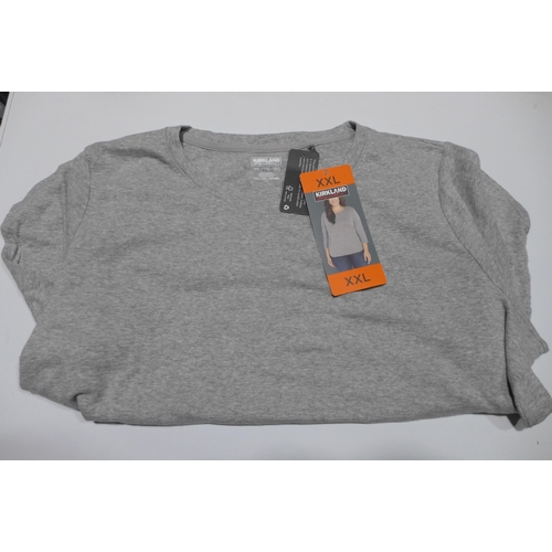 3135 - Women's ¾ sleeve grey cotton T-shirts, various sizes * this lot is subject to VAT