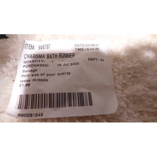 3141 - Charisma Bath Runner 24  X 60cm and Comfort Air Pu Kitchen Mat (Damaged) (265-281, 286) *This lot is... 