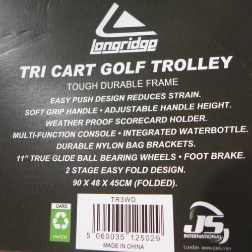 3168 - Longridge Tri-Cart Golf Trolley  (265-249) *This lot is subject to VAT