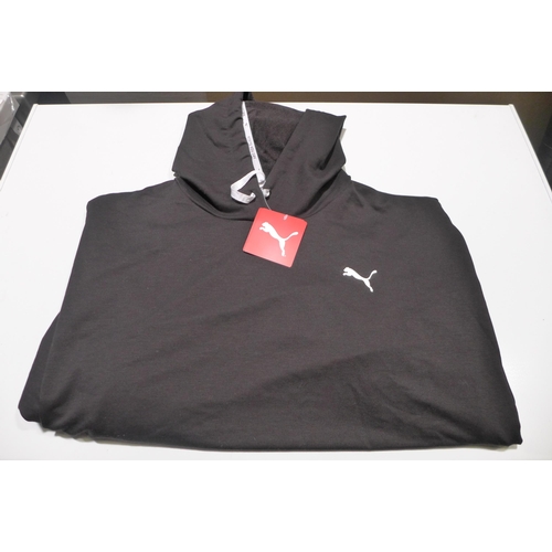 3171 - 5 Women's XL black cropped Puma hoodies * this lot is subject to VAT