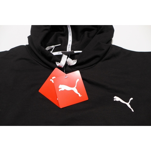 3171 - 5 Women's XL black cropped Puma hoodies * this lot is subject to VAT
